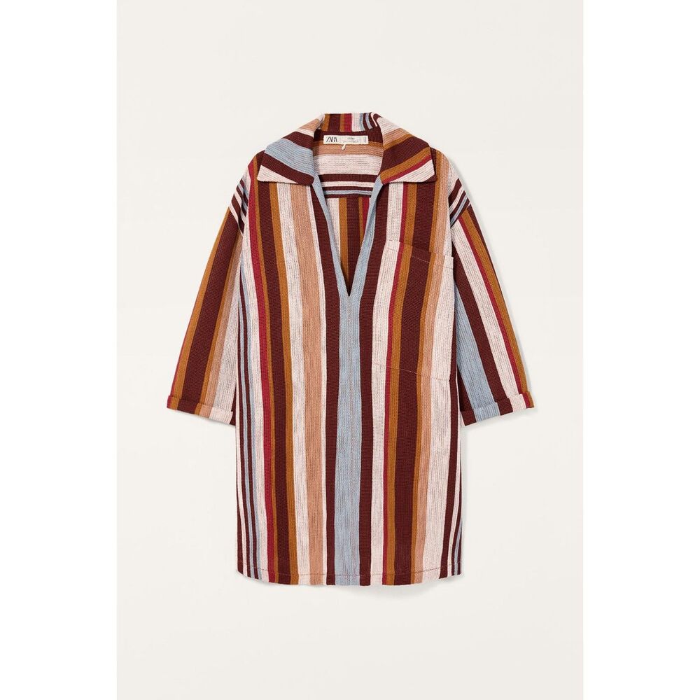 ZARA Limited Edition Striped Tunic Top Size M-L